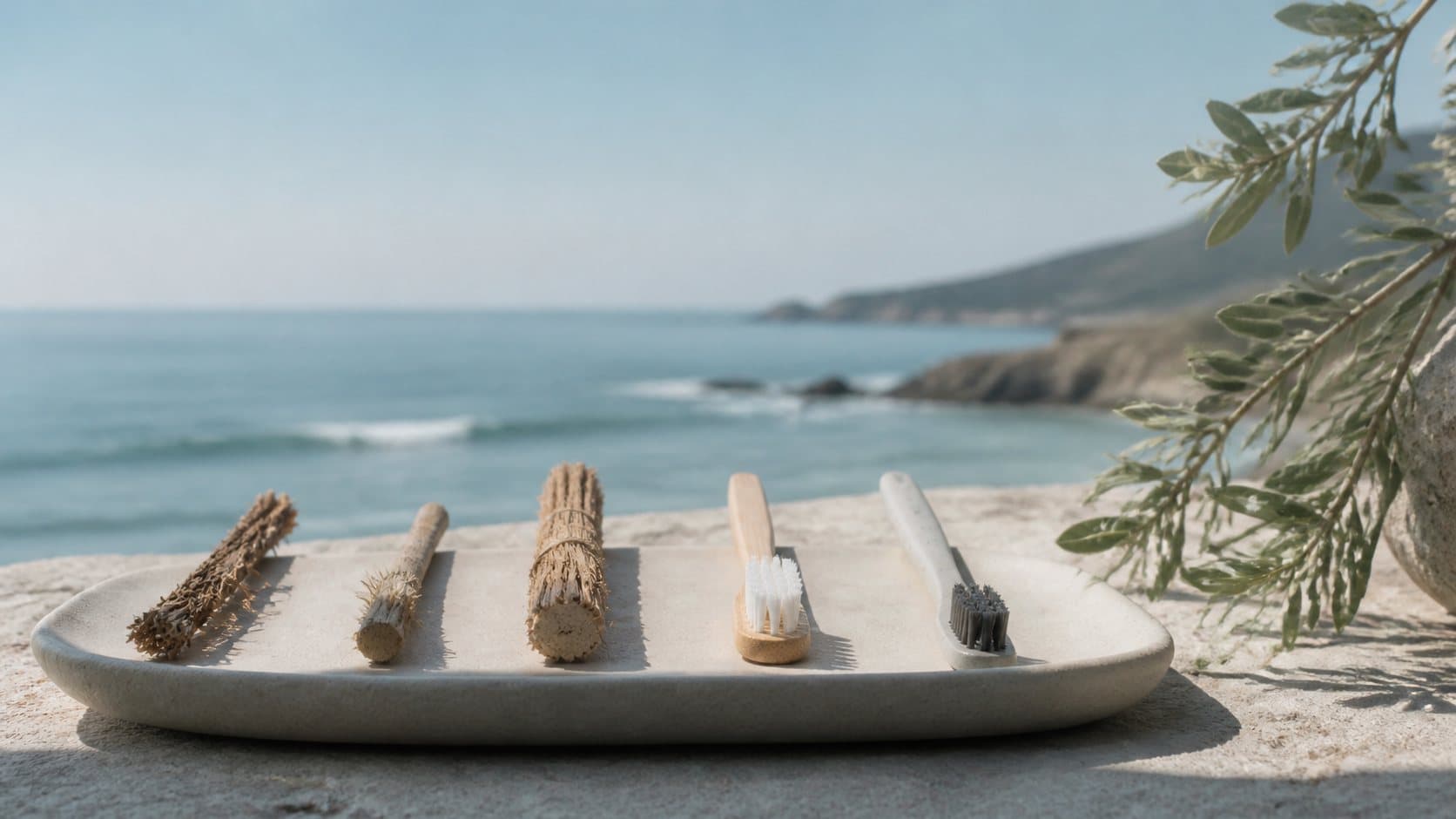 Editorial image for the history and ritual of the toothbrush.