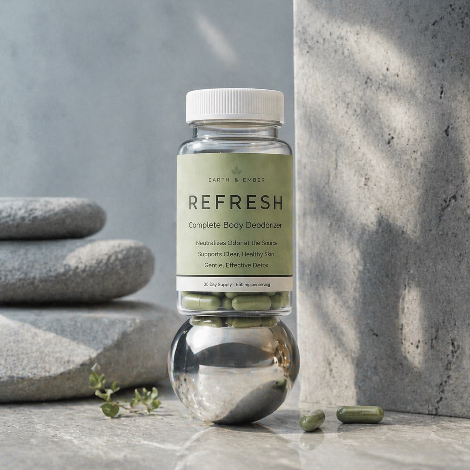 REFRESH bottle presented as the internal hygiene foundation.